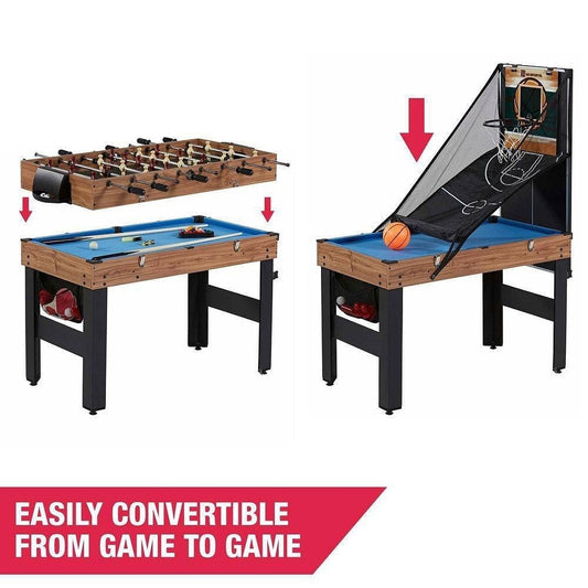 5-in-1 Game Table - Foosball Pool Basketball Ping Pong and Slide Hockey-1