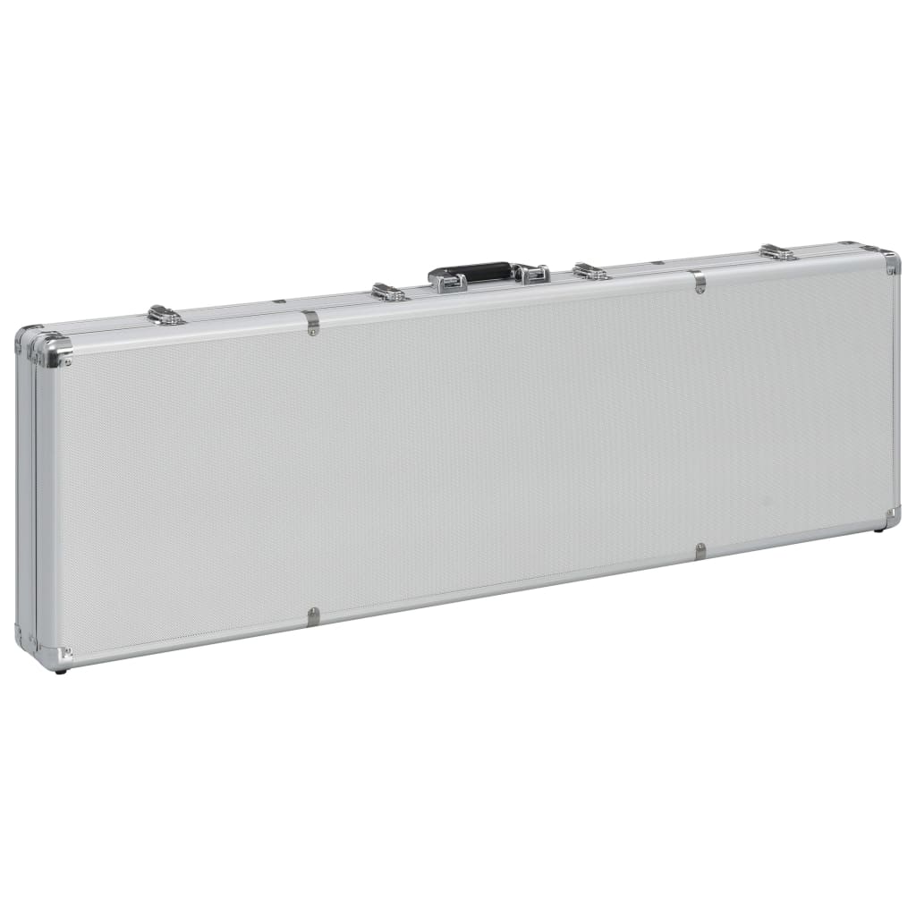 vidaXL Gun Case Aluminum Mature Storage Weapon Pistol Case Box Black/Silver-2