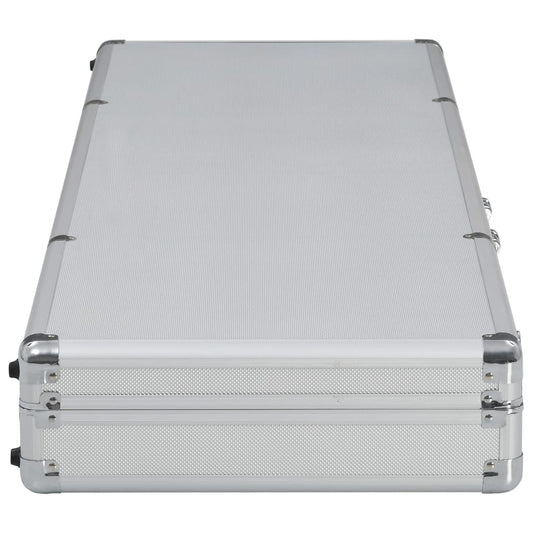 vidaXL Gun Case Aluminum Mature Storage Weapon Pistol Case Box Black/Silver-0